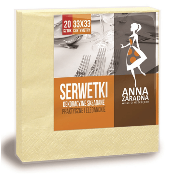 Serwetki 33/33 [20] żółte