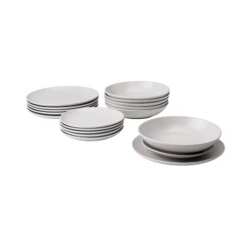Serwis obiadowy IKEA Fargklar 18szt. jasnoszary