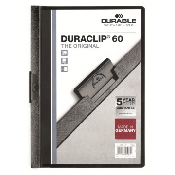 Skoroszyt z klipsem DURABLE DURACLIP 60 czarny