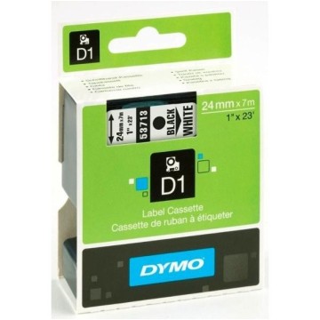 Taśma DYMO D1 24mm/7m czarne na białym
