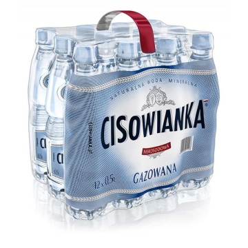 Woda CISOWIANKA 0,5L GAZOWANA [12] z kaucją