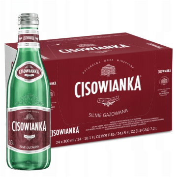 Woda CISOWIANKA SZKŁO 0,3L GAZOWANA [24]