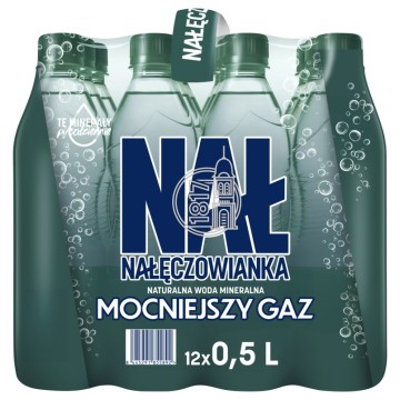 Woda NAŁĘCZOWIANKA 0,5L MOCNY GAZ [12] kaucja