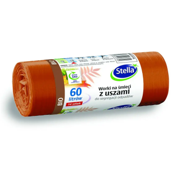 Worki na śmieci 60L [14] STELLA do segr BRĄZ uszy