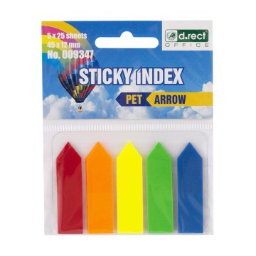 Zakładki indeks. D.RECT 5x25 (45x12mm) strzałka