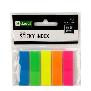 Zakładki indeks. D.RECT PP 5x25 (45x12mm)