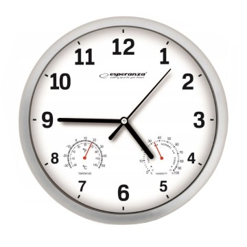 Zegar ścienny ESPERANZA LYON 25cm biały
