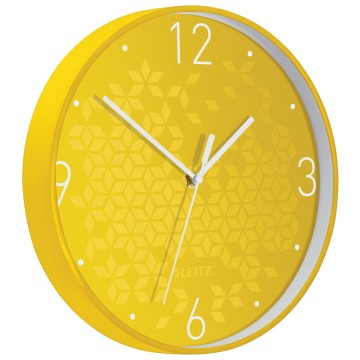 Zegar ścienny LEITZ WOW 29cm żółty