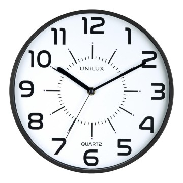Zegar ścienny UNILUX POP 28cm obudowa czarna