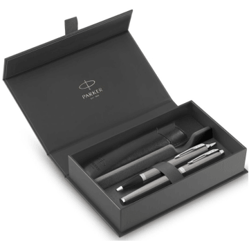 Zestaw PARKER IM CT SS pióro+długopis+etui stalowy