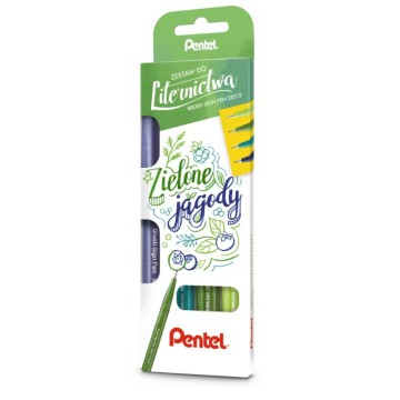 Zestaw PENTEL do LETTERINGU [4] zielone jagody