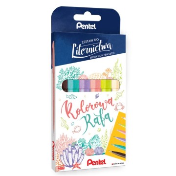 Zestaw PENTEL do LETTERINGU [6] kolorowa rafa